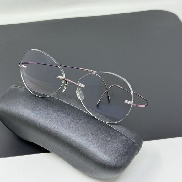 Silhouette Eyeglasses 5515 70 3540 Titan Purple Rimless Frame Austria 48[]19 140 - Picture 6 of 15